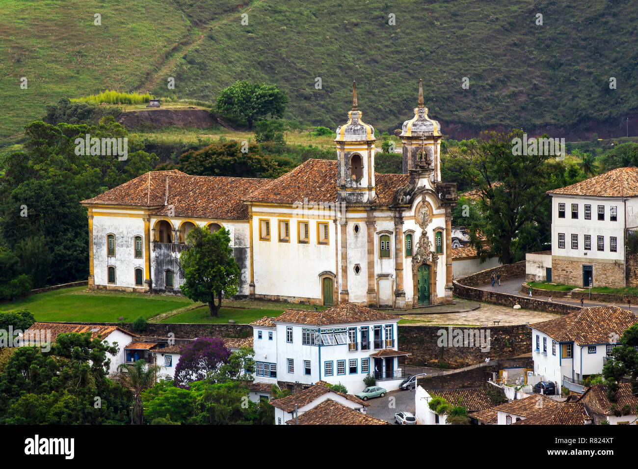 Igreja São Francisco de Assis Church dans le centre historique d'Ouro Preto, Patrimoine Mondial de l'UNESCO, Ouro Preto Banque D'Images