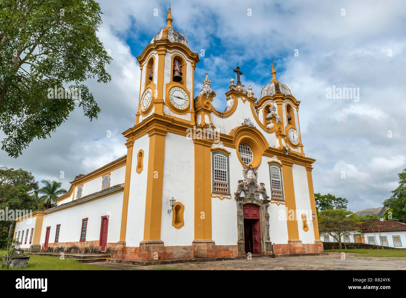L'église Matriz de Santo Antonio, Tiradentes, Minas Gerais, Brésil Banque D'Images