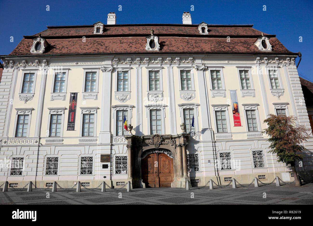 Le Palais Brukenthal, Sibiu Hermannstadt oder, Siebenbürgen, Roumanie Banque D'Images