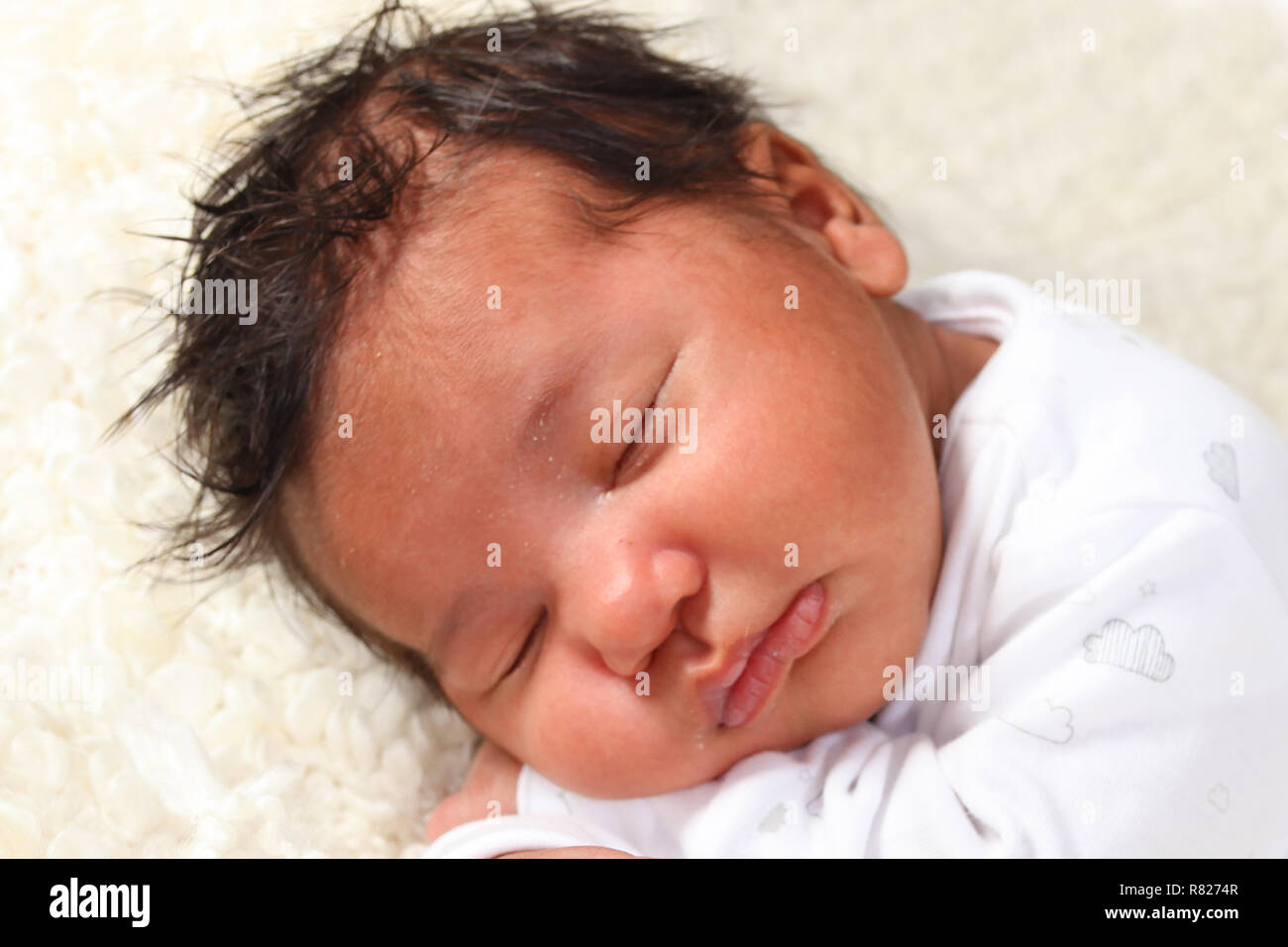 Mixed Race New Born Baby Boy Banque D'Images