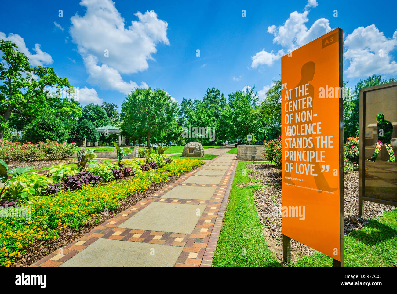 L'entrée de Kelly Ingram Park, est photographié, le 12 juillet 2015, à Birmingham, Alabama. Banque D'Images