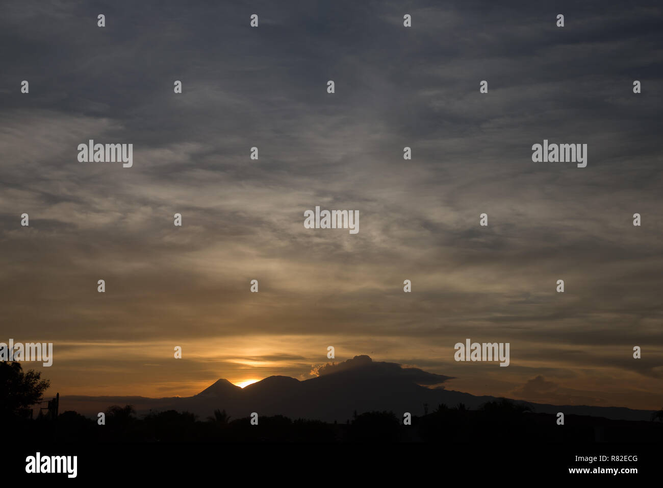 Volcan de Izalco, Cerro Verde y volcan Ilamatepec de Santa Ana) Banque D'Images