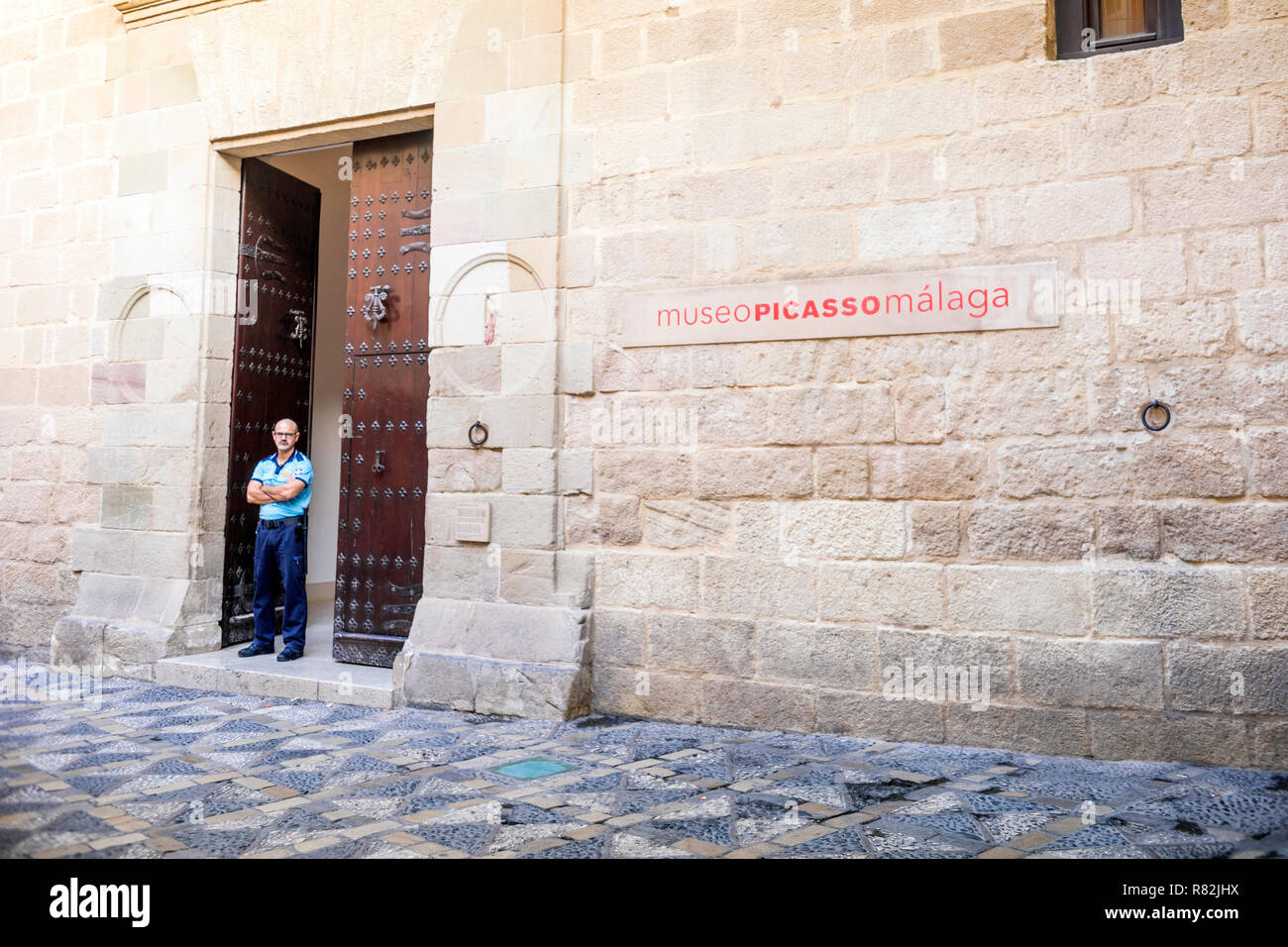 Entrée au Musée Picasso à Malaga, Andalousie, Espagne Banque D'Images