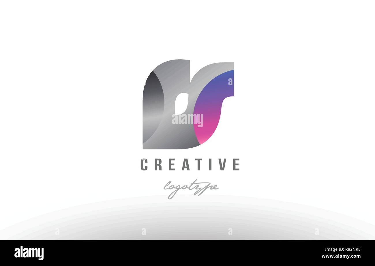 Conception de lettre de l'alphabet combinaison rs r s métal gris argent couleur du dégradé métallique approprié comme un logo pour une entreprise ou de l'entreprise Illustration de Vecteur