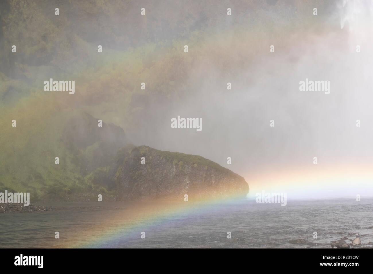 Cascade de Skogafoss, Sud Ouest, l'Islande Banque D'Images