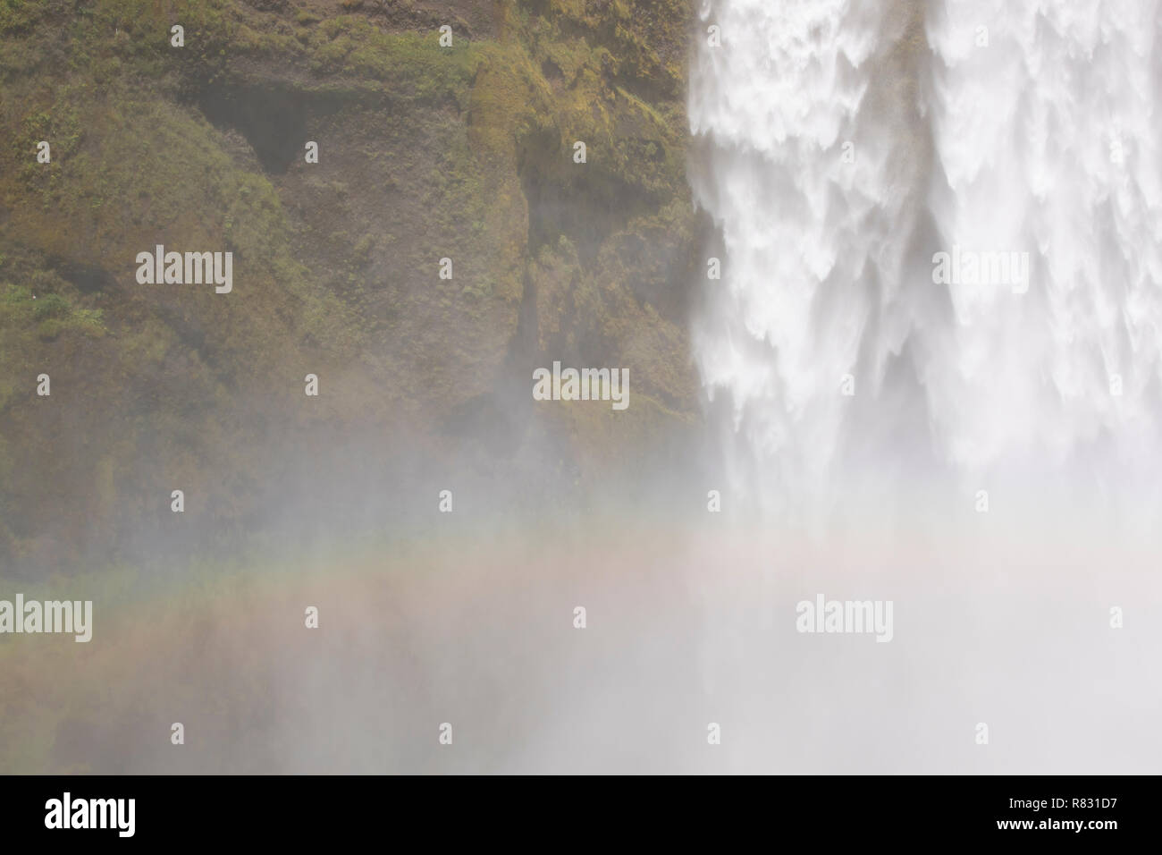 Cascade de Skogafoss, Sud Ouest, l'Islande Banque D'Images