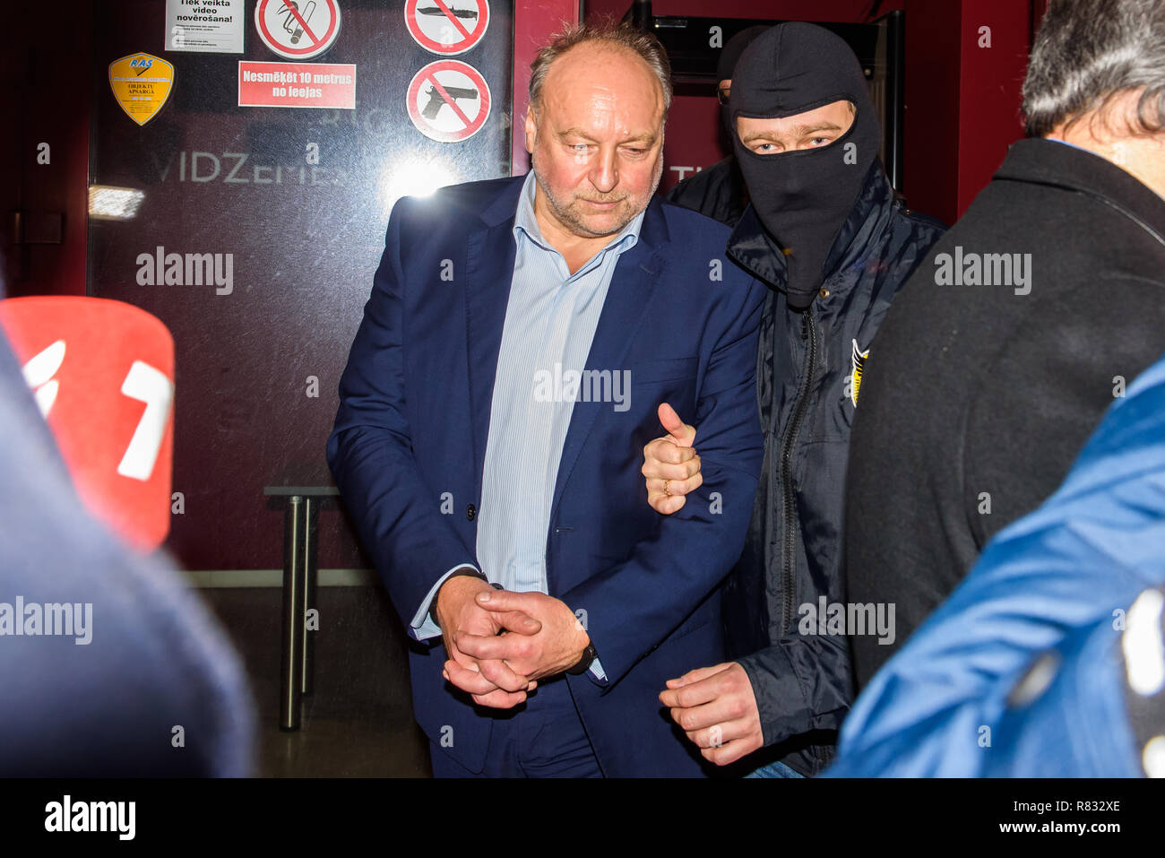 Riga, Lettonie. 12Th Dec 2018. Igors Volkinsteins détenues par le Bureau de prévention de la Corruption (KNAB). Credit : Gints Ivuskans/Alamy Live News Banque D'Images