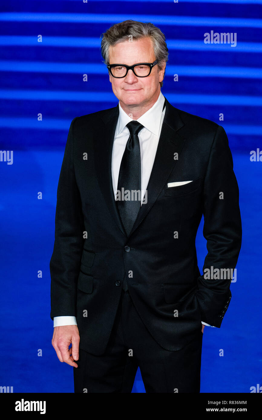 Londres, Royaume-Uni. 12 Décembre, 2018. Colin Firth à l'Premier Ministre de Mary Poppins renvoie le mercredi 12 décembre 2018 s'est tenue au Royal Albert Hall, Londres. Sur la photo : Colin Firth. Credit : Julie Edwards/Alamy Live News Banque D'Images