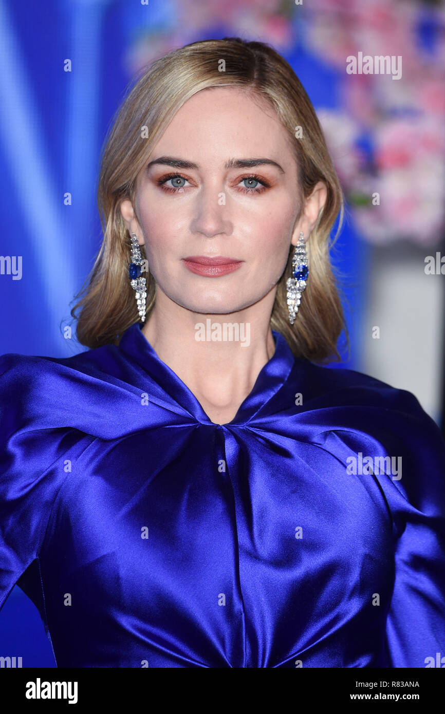 Londres, Royaume-Uni. 12 décembre 2018 : Emily Blunt au UK premiere de "Mary Poppins" renvoie au Royal Albert Hall, Londres. Photo : Steve Sav/Featureflash Crédit : Paul Smith/Alamy Live News Banque D'Images