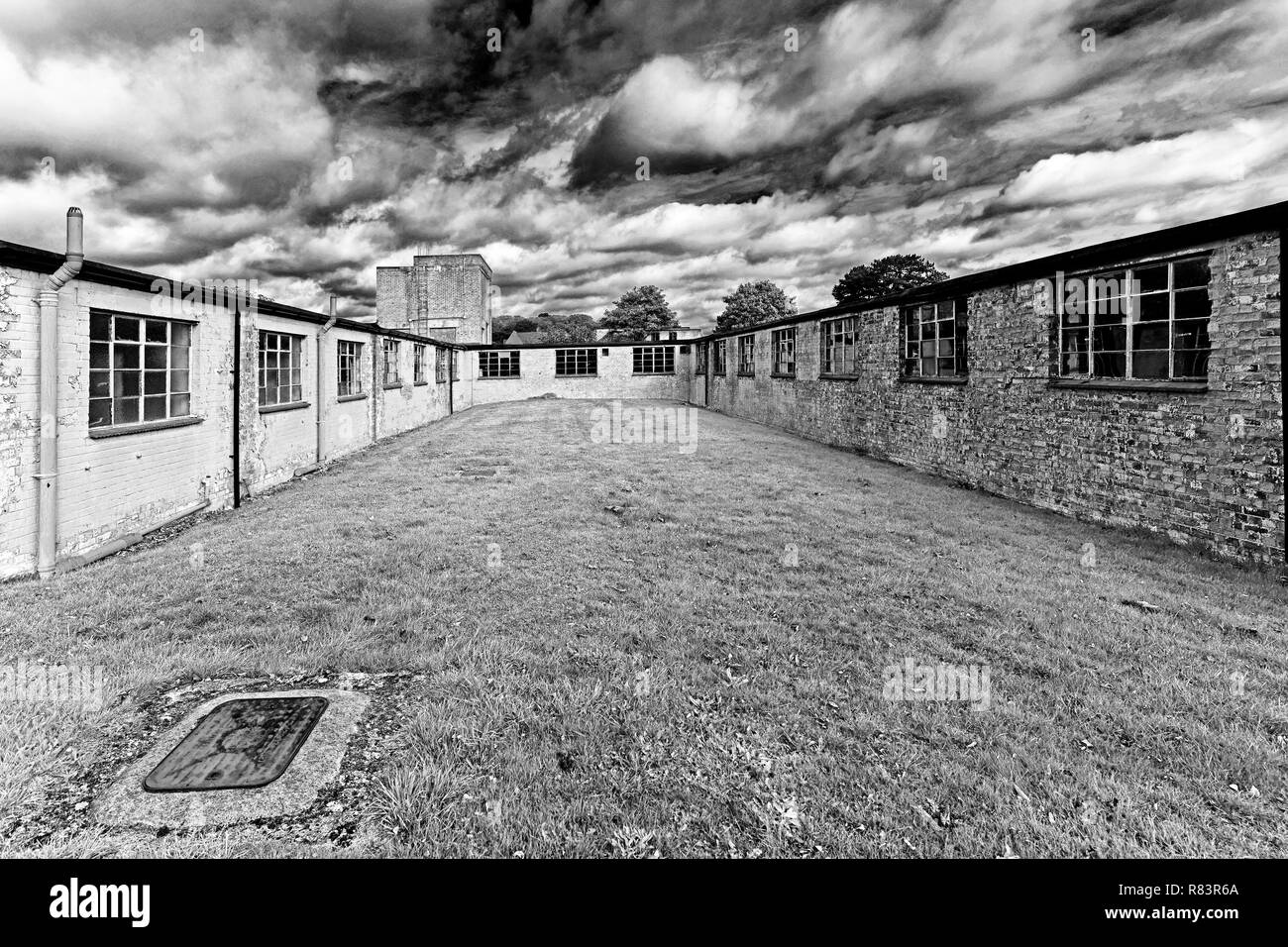 Le travail de décodage abris à Bletchley Park et musée de code de chiffrement Banque D'Images