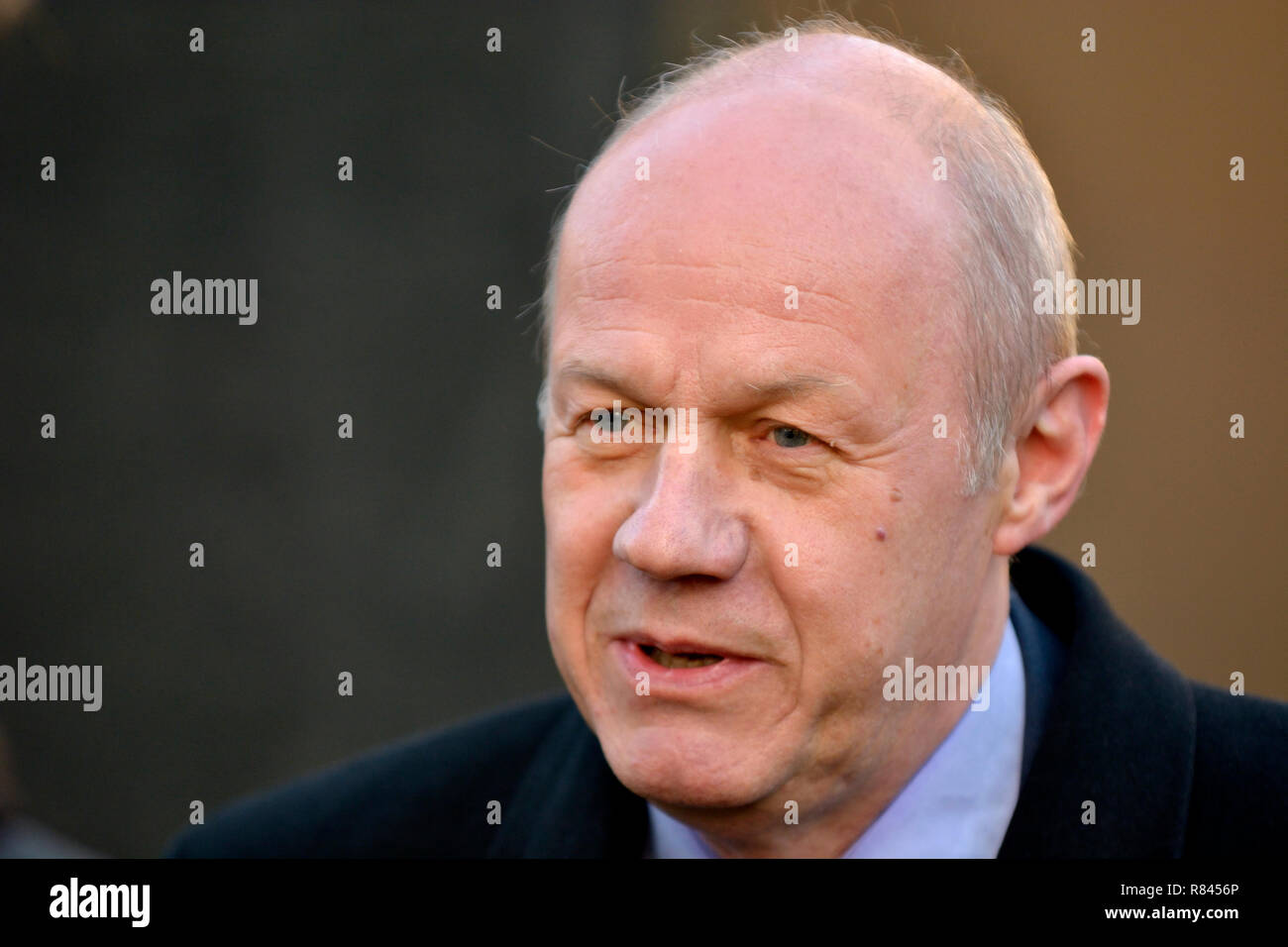 Damian Green MP (Conservateur : Ashford) sur College Green, Westminster, Décembre 2018 Banque D'Images