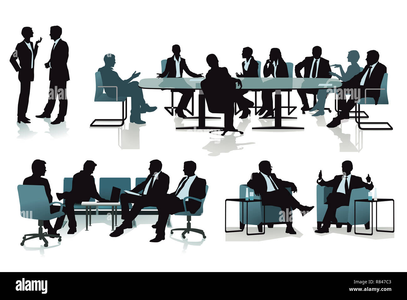 Équipe Entreprises de coopération - illustration Banque D'Images