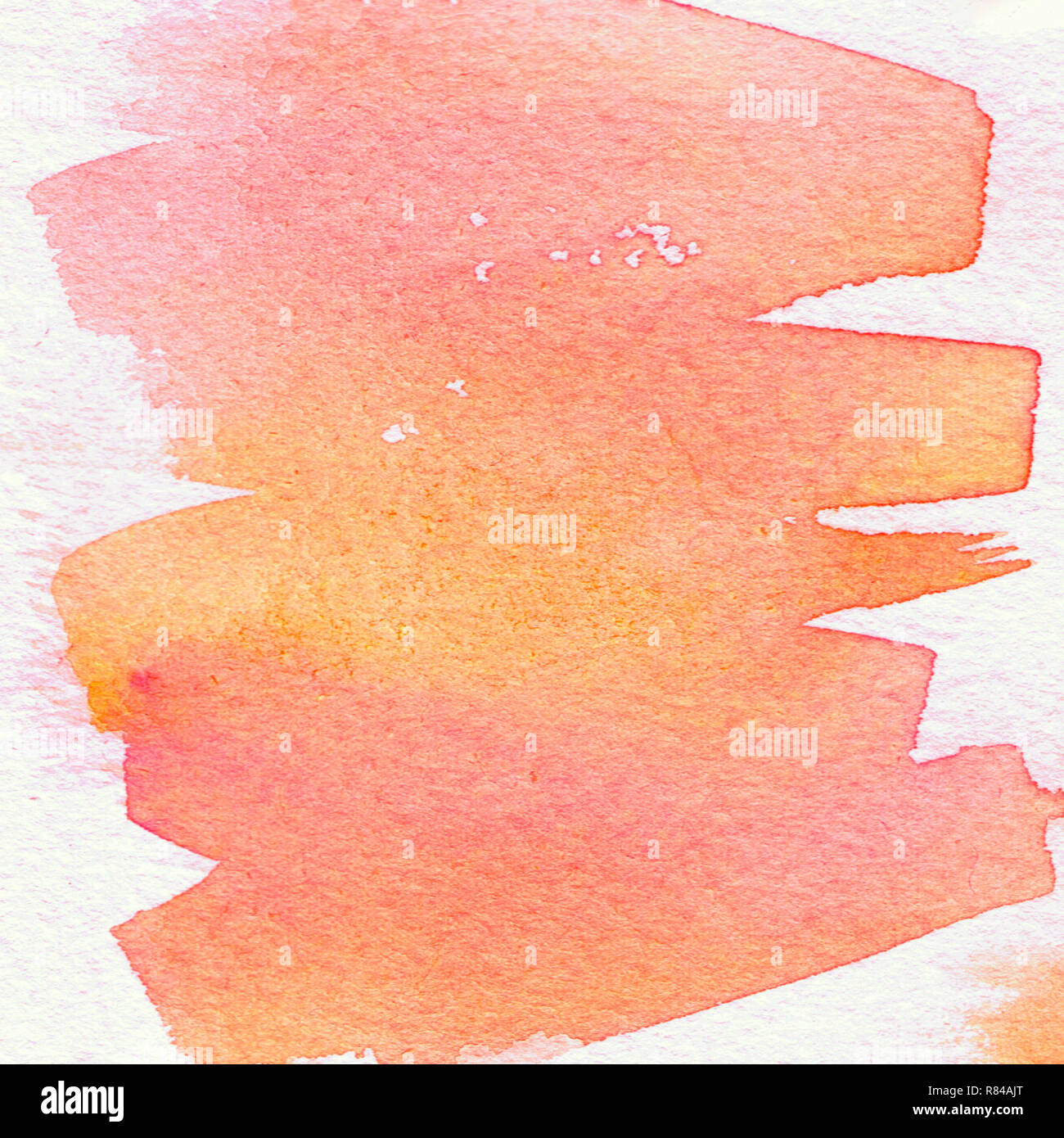 Le Pantone 16-1546, vivant couleur corail, la couleur de l'année 2019, l'illustration à l'aquarelle. - Ilustración Banque D'Images