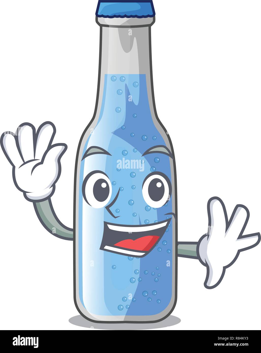 En Agitant La Bouteille Deau De Soude Près De Table De