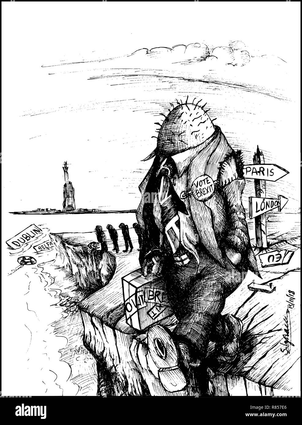 L'itinéraire à Brexit Illustration de Vecteur