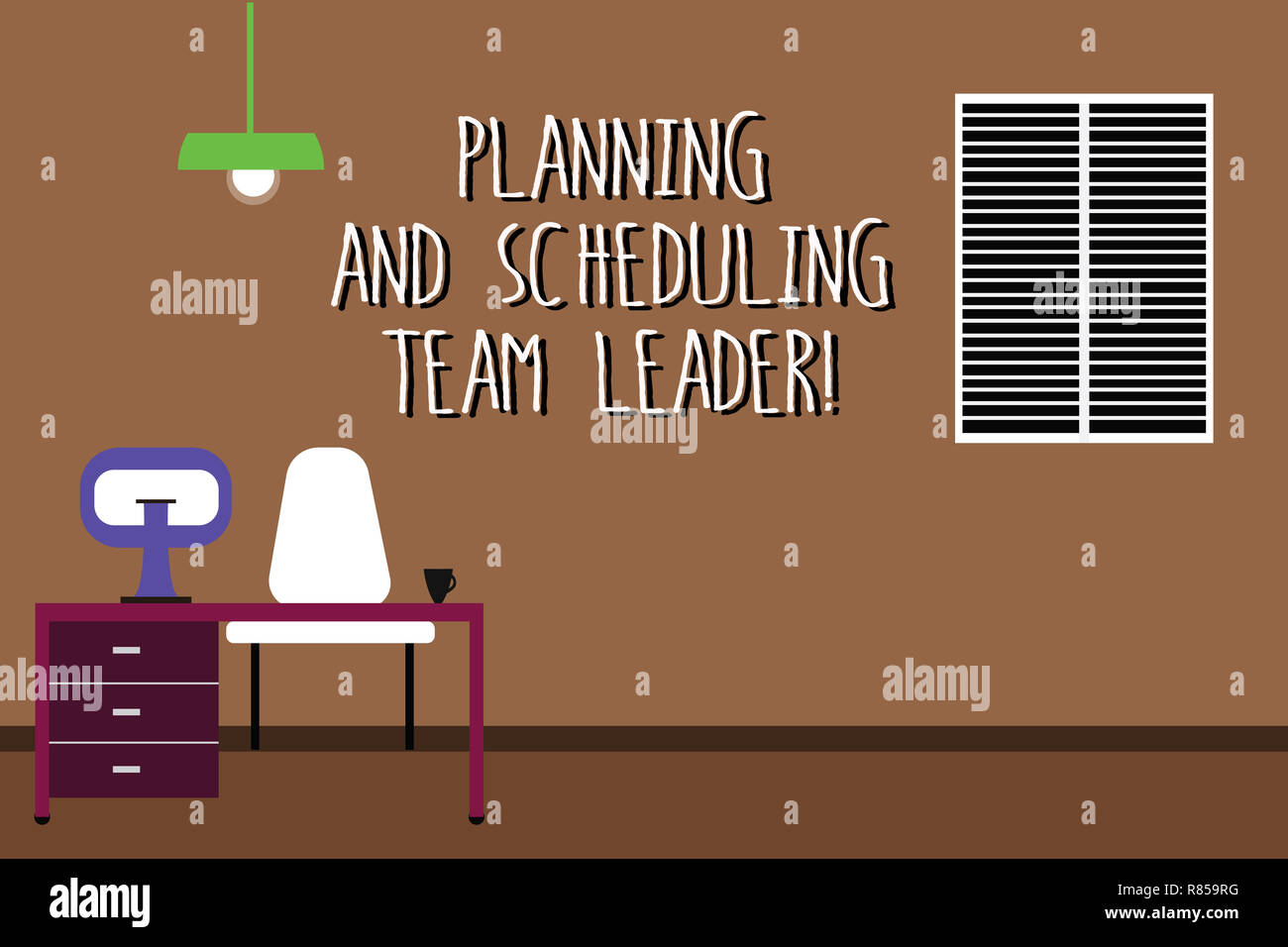 L'écriture de texte Word Planification et programmation de chef d'équipe. Concept d'affaires pour analysisagement Projet business leadership intérieur minimaliste de l'espace de travail Banque D'Images