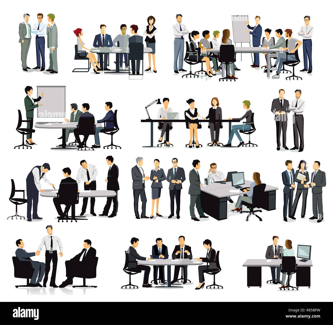 La vie de l'entreprise, du développement et de la communication Banque D'Images