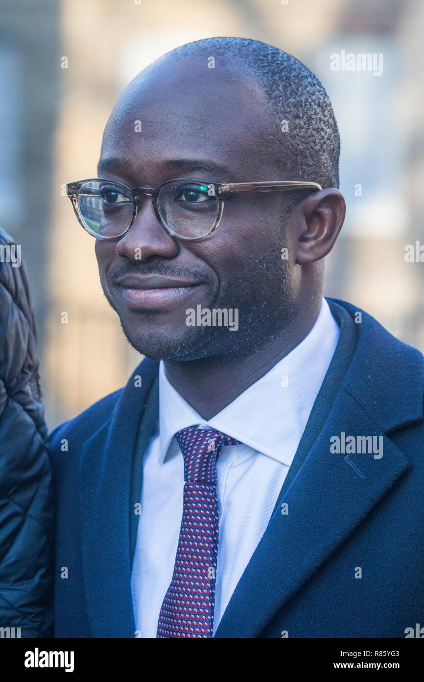 London UK. 13 décembre 2018. Sam Gyimah député conservateur d'East Surrey et qui a récemment démissionné en tant que ministre des universités est vu à Westminster College Green Crédit : amer ghazzal/Alamy Live News Banque D'Images