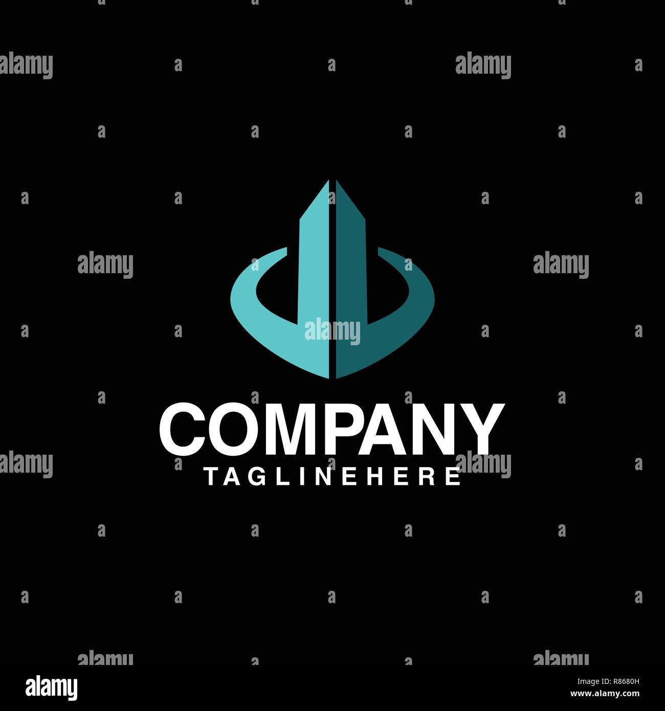 Modèle de carte d'affaires de vecteur avec universal business ou de l'immeuble. logo icône Illustration de Vecteur