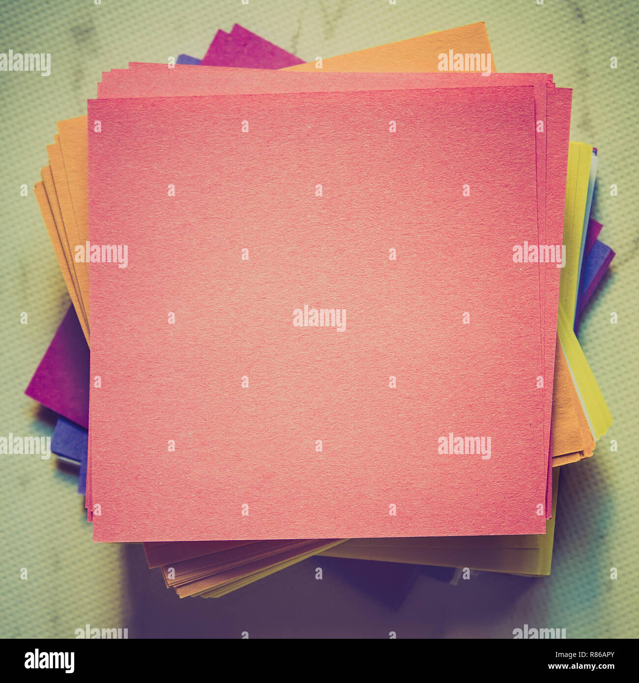 Pile de papier notes vide Banque D'Images