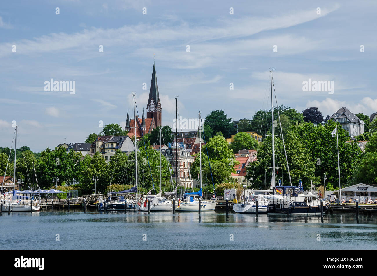 De nombreux sites dignes d'une destination touristique populaire de Flensburg. Flensburg est le commercial, culturel et touristique de la région. Banque D'Images