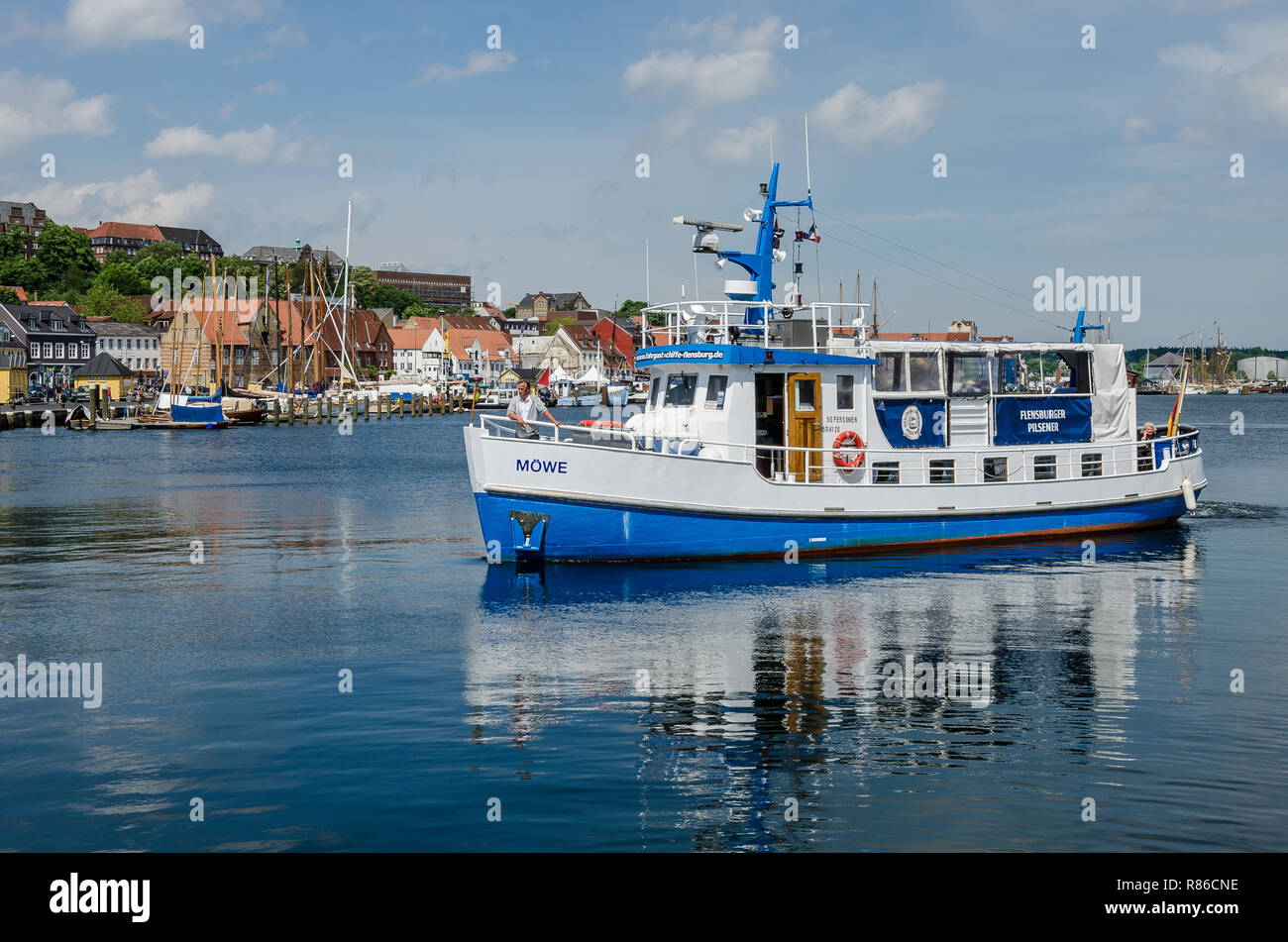 De nombreux sites dignes d'une destination touristique populaire de Flensburg. Flensburg est le commercial, culturel et touristique de la région. Banque D'Images