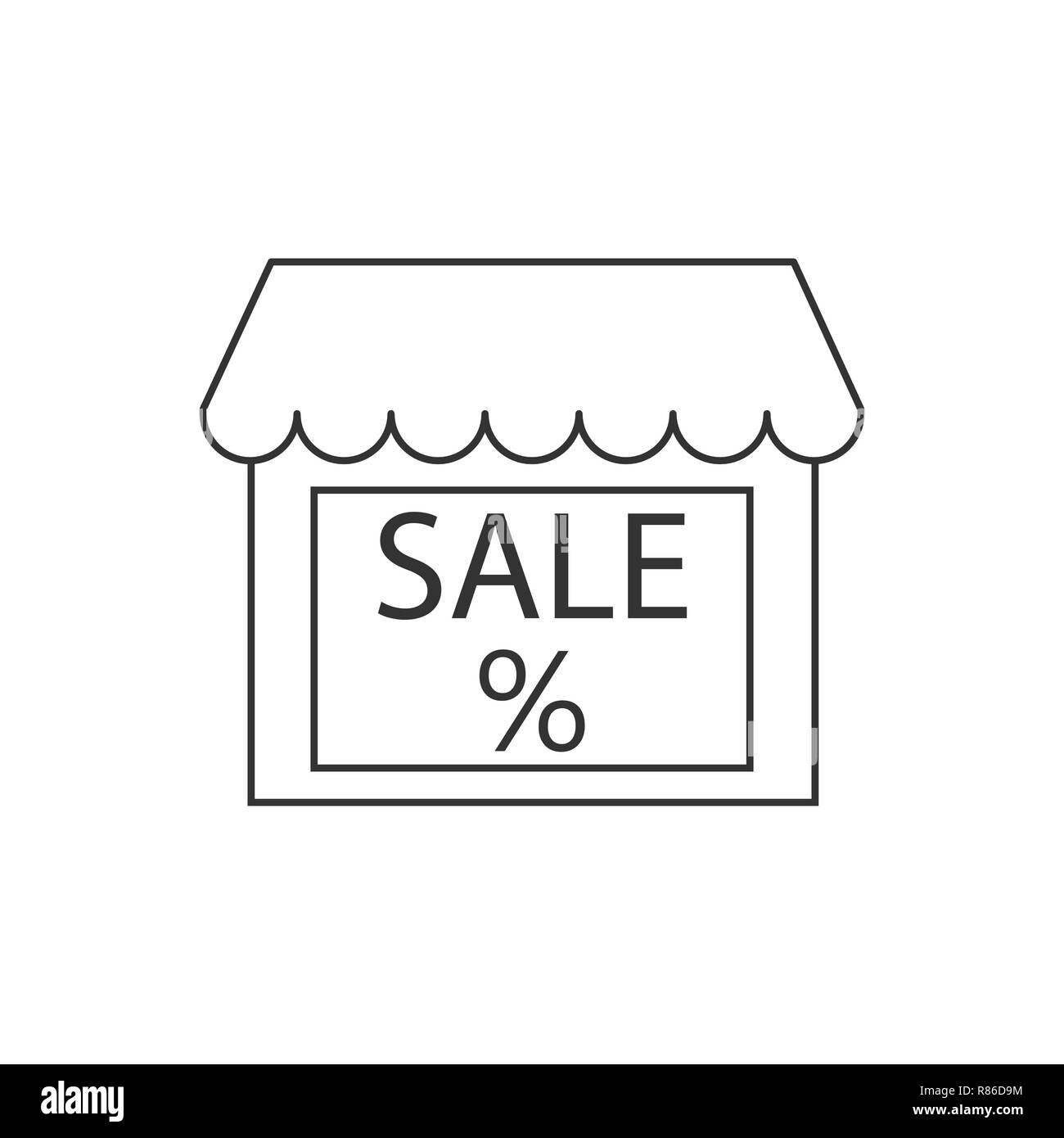 Commerce, boutique, icône de l'apple store. Vector illustration. Building Illustration de Vecteur