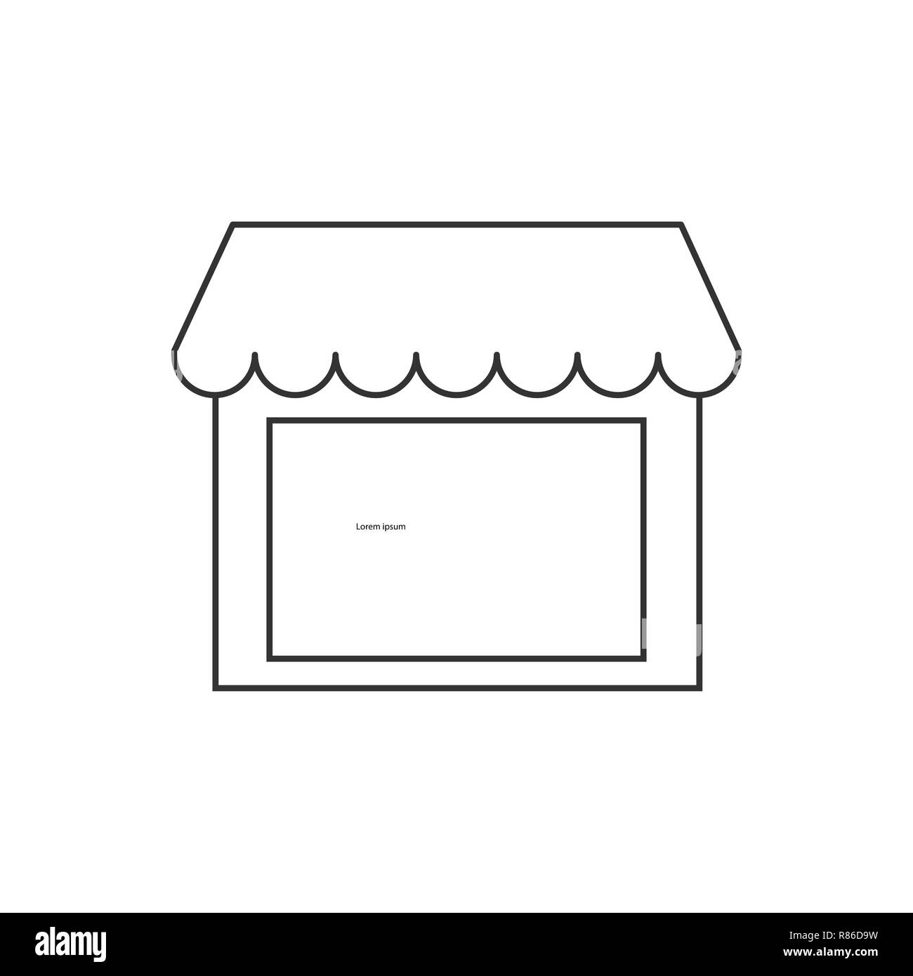 Commerce, boutique, icône de l'apple store. Vector illustration. Building Illustration de Vecteur
