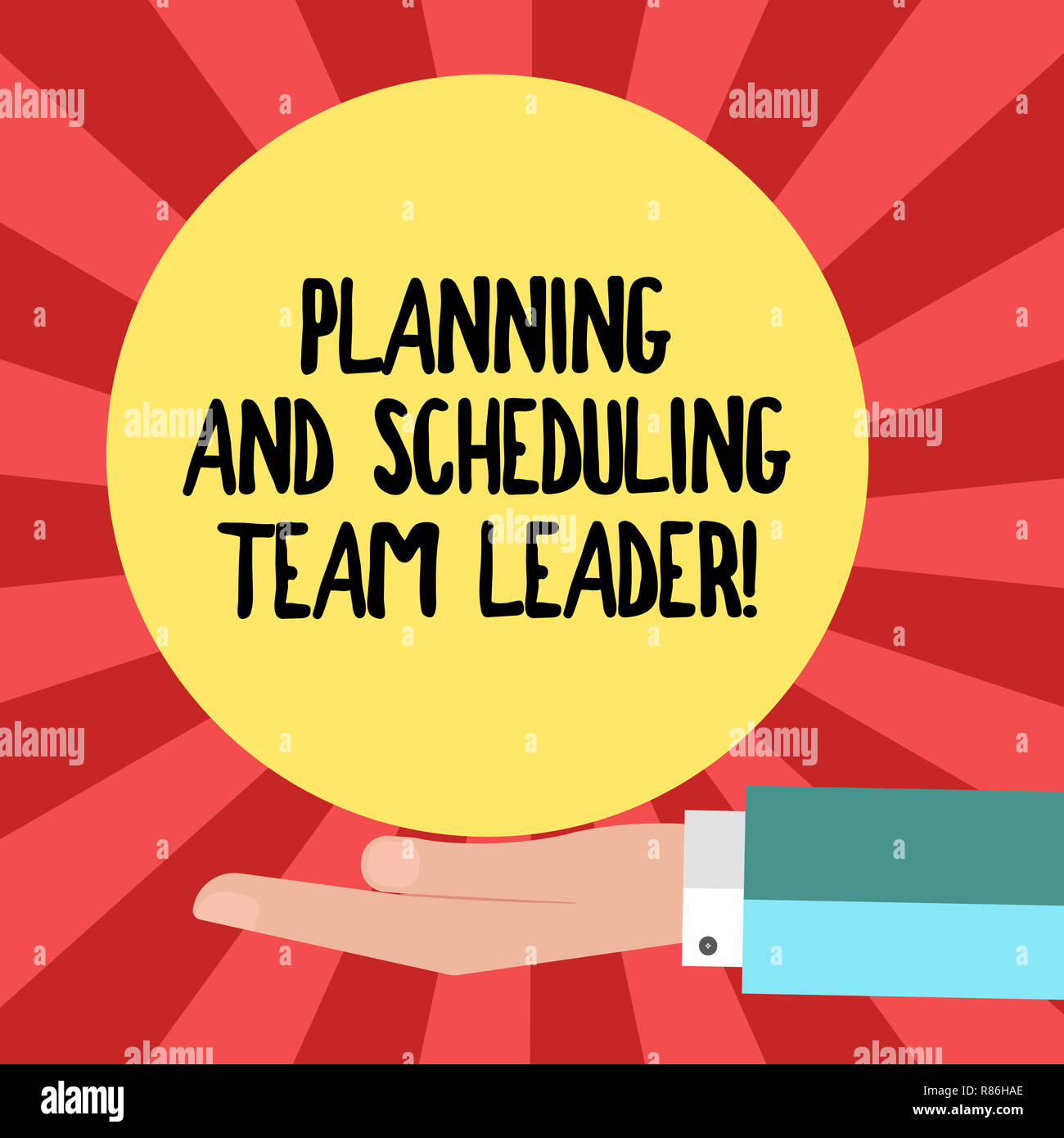 La main conceptuel montrant Planification et programmation de chef d'équipe. Photo d'affaires mettant en analysisagement Projet business leadership analyse Hu Banque D'Images