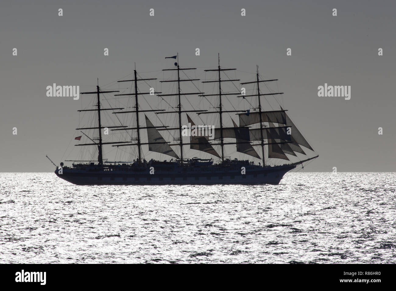 Royal Clipper Star Clipper du détroit de Bonafaccio Banque D'Images