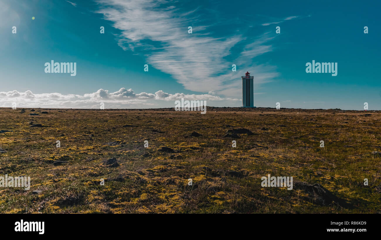 Phare Islandic, Island, de l'Europe. Banque D'Images