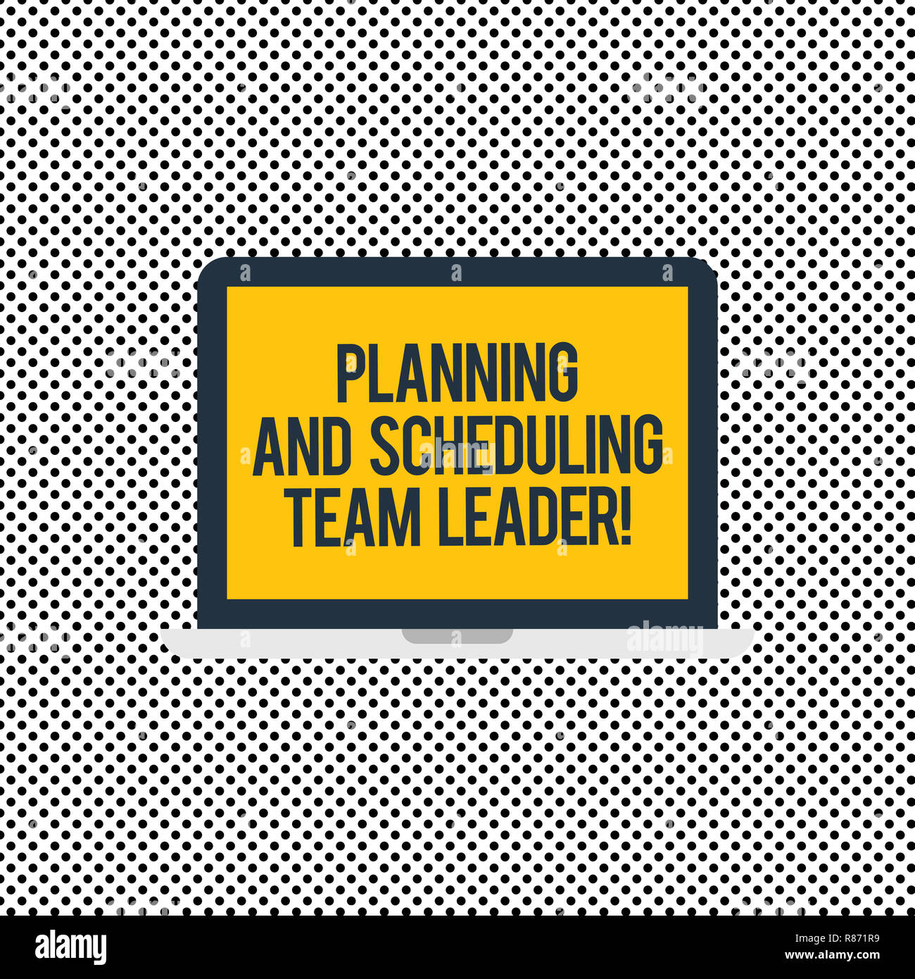 La main conceptuel montrant Planification et programmation de chef d'équipe. Projet de texte analysisagement photo d'affaires business leadership moniteur portable Pe Banque D'Images