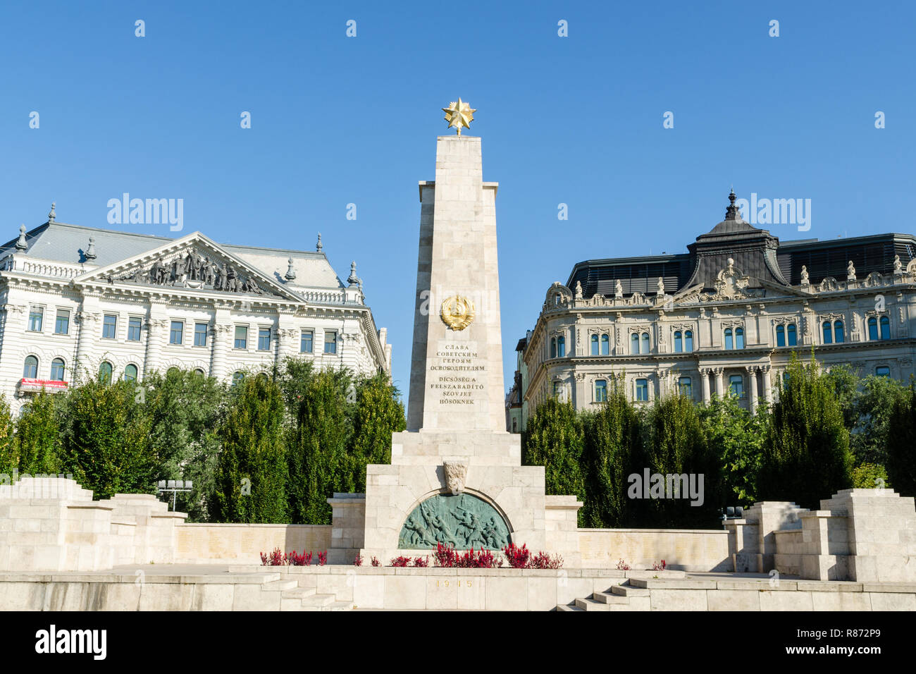 Monument à l'Armée rouge soviétique, Liberty Square, Budapest, Hongrie Banque D'Images
