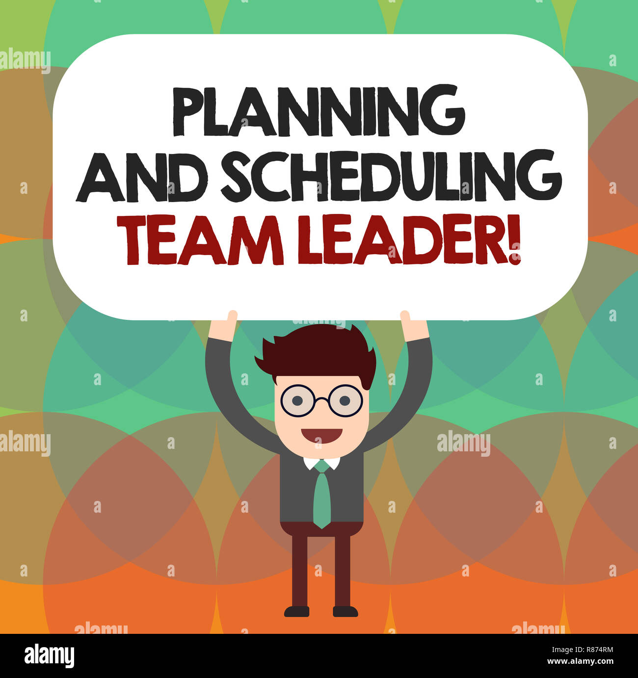 La main conceptuel montrant Planification et programmation de chef d'équipe. Photo d'affaires mettant en analysisagement Projet business leadership Man Holding Banque D'Images