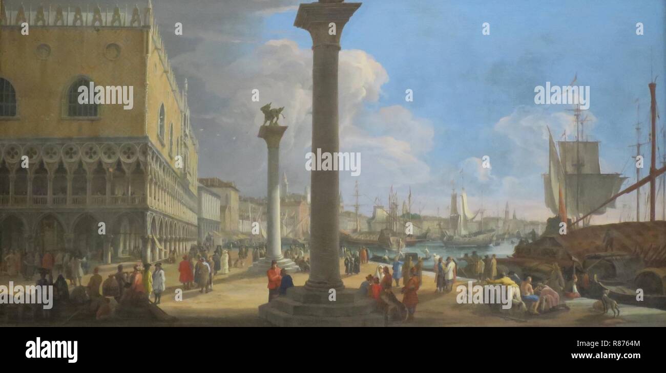 'Une vue étendue de la Molo' par Luca Carlevarijs, Banque D'Images