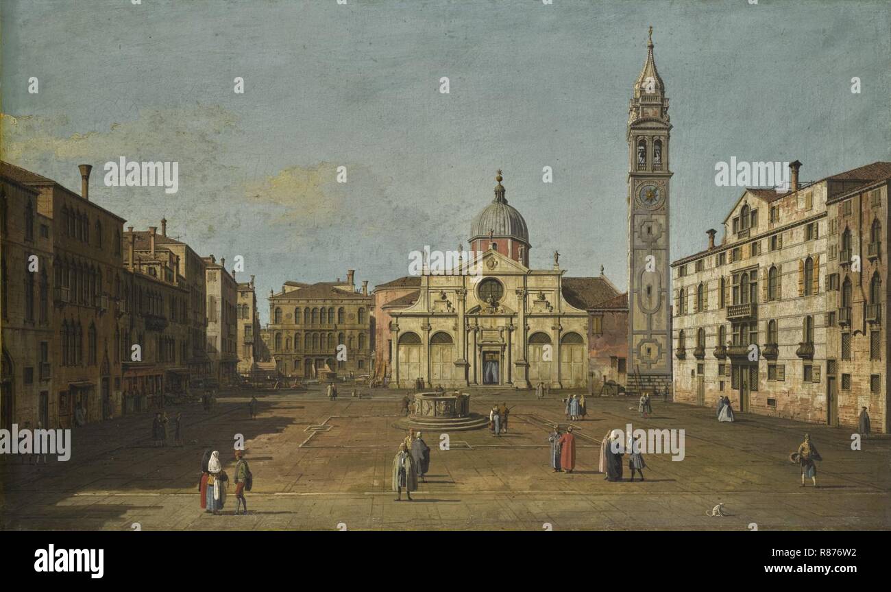 Canaletto - Vue du Campo Santa Maria Formosa. Banque D'Images