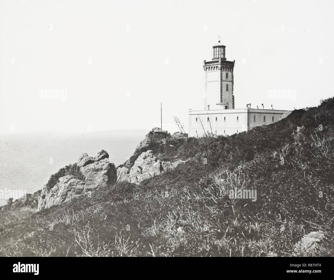 Le phare du cap Spartel Washington Wilson. Banque D'Images