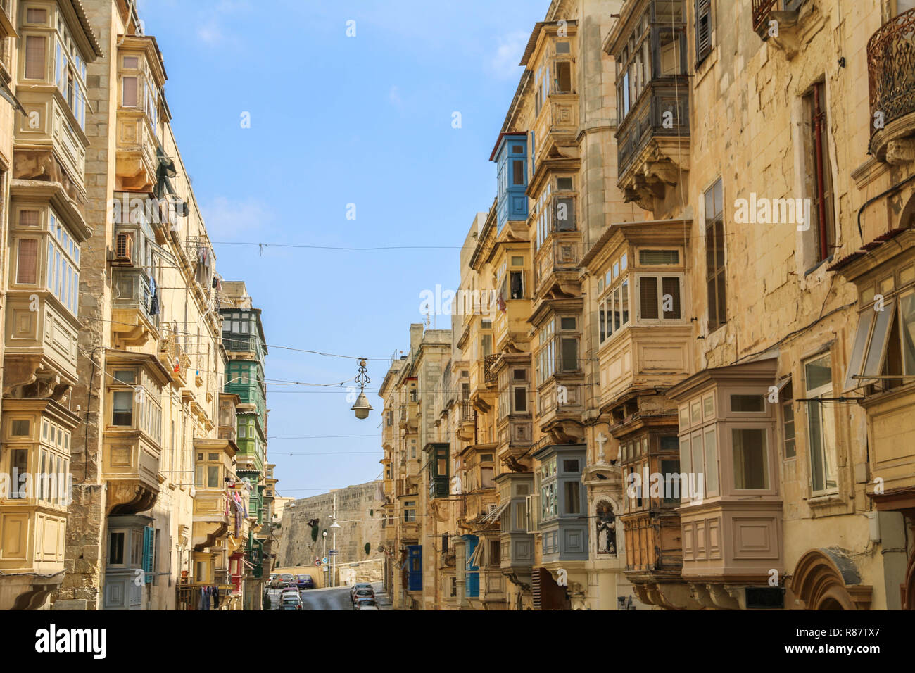 La Valette, Malte - photos Paysage urbain avec des bâtiments, des rues. Banque D'Images