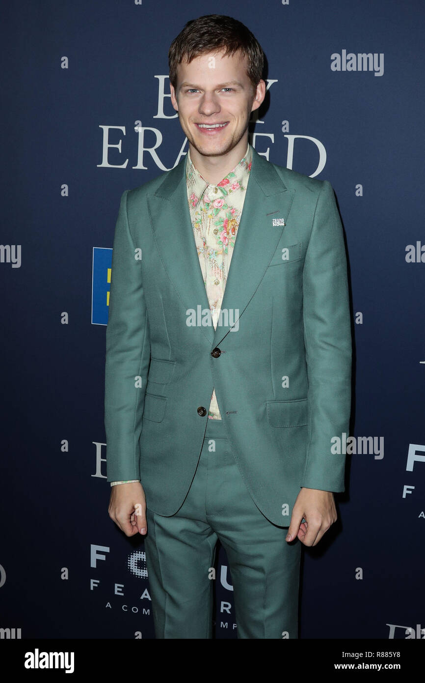 LOS ANGELES, CA, USA - Le 29 octobre : Lucas Hedges au Los Angeles Premiere de Focus Features' "Garçon Effacé' tenu à la Directors Guild Of America Theatre le 29 octobre 2018 à Los Angeles, Californie, États-Unis. (Photo par Xavier Collin/Image Press Office) Banque D'Images