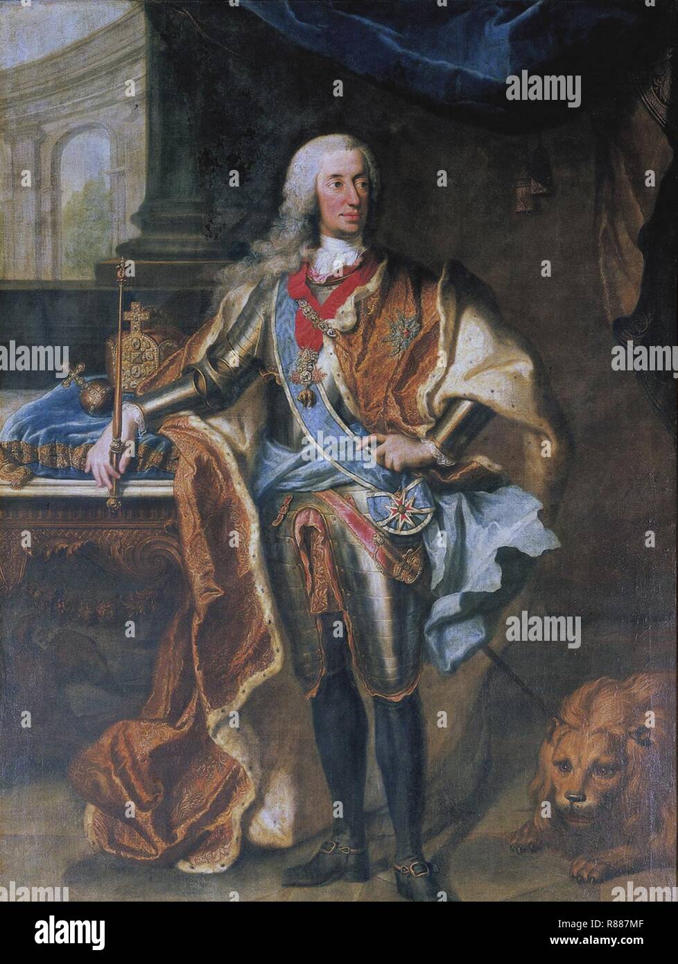 Carl Albrecht VII, par l'atelier de George Desmarees. Banque D'Images