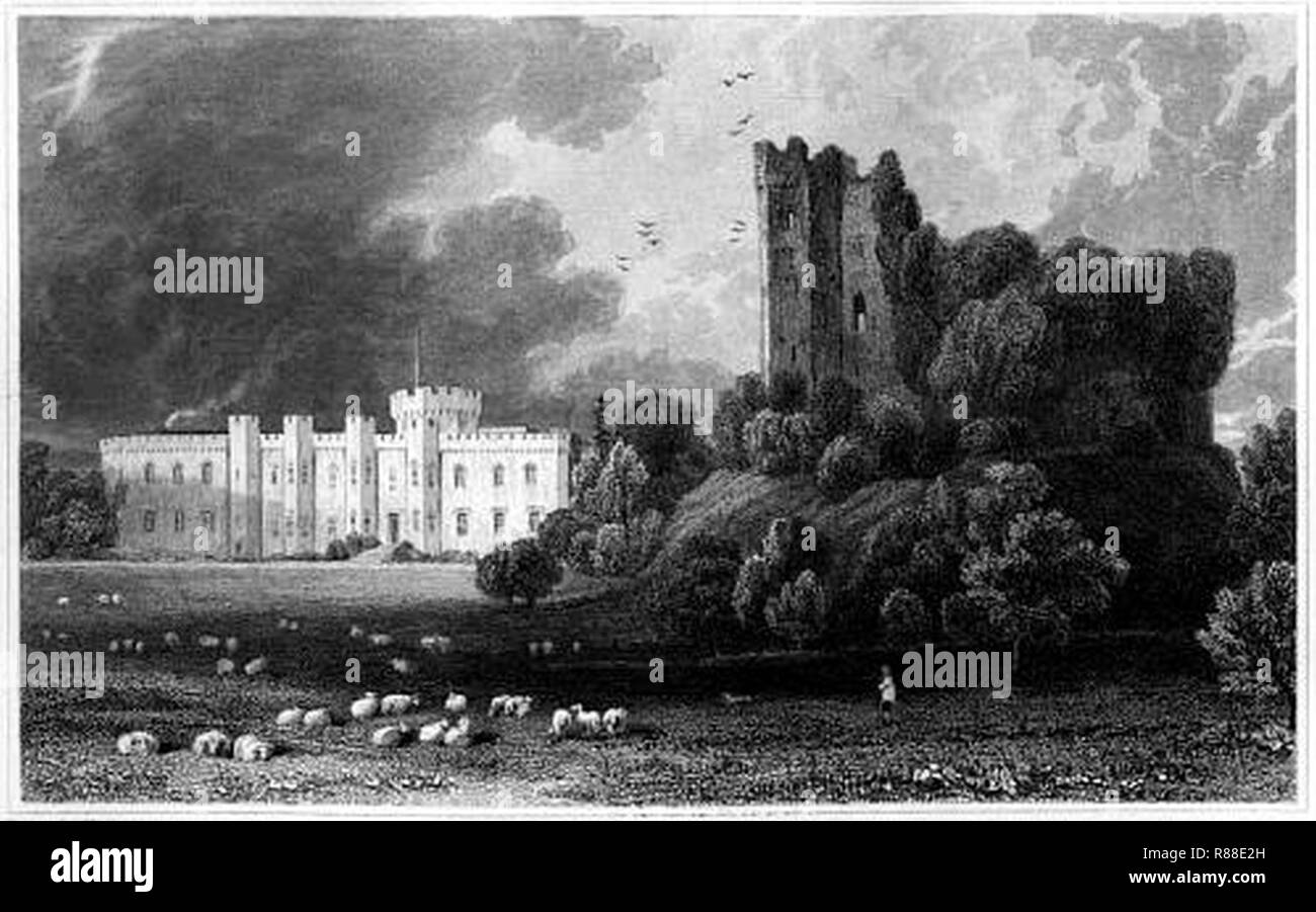 Le Château de Cardiff 1853. Banque D'Images