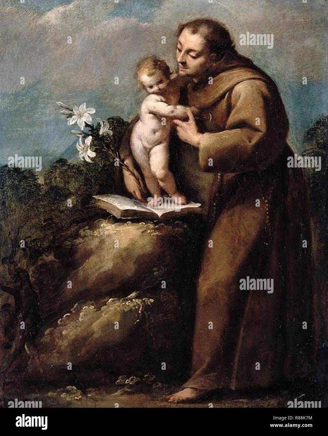 Carlo Francesco Nuvolone - St Antoine de Padoue et l'enfant Christ - Banque D'Images