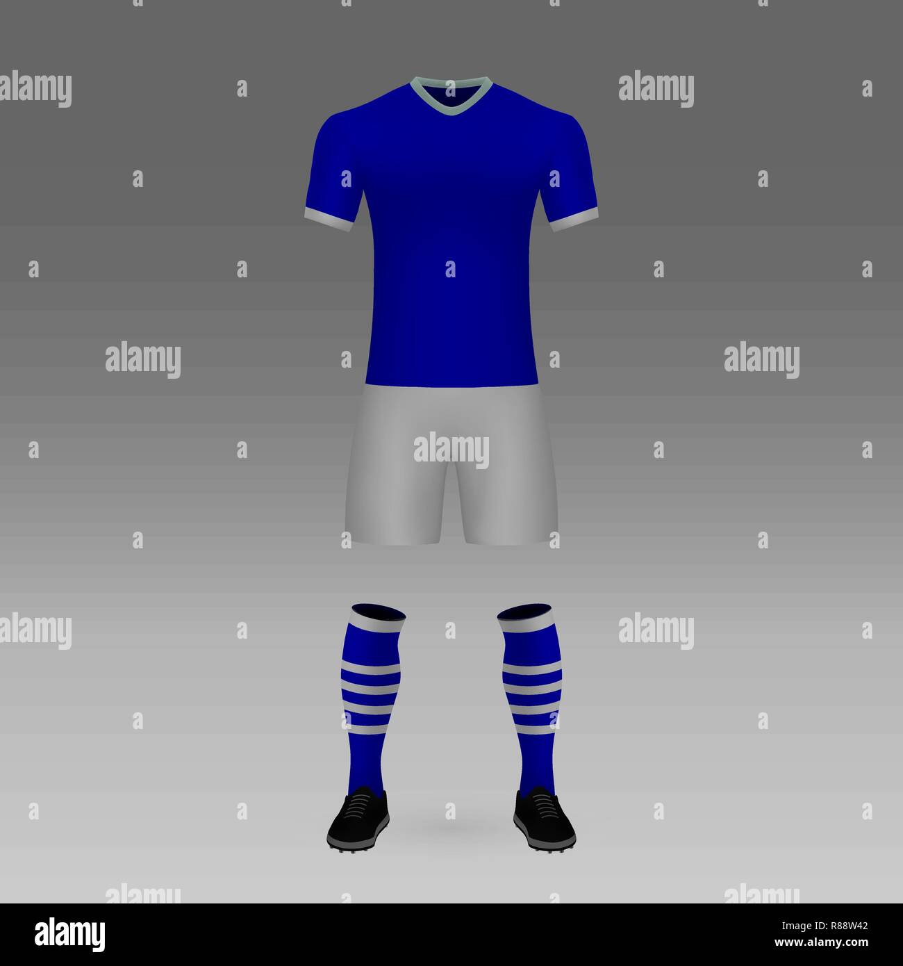 Kit de football shirt Schalke, modèle pour l'accueil. Vector illustration Illustration de Vecteur