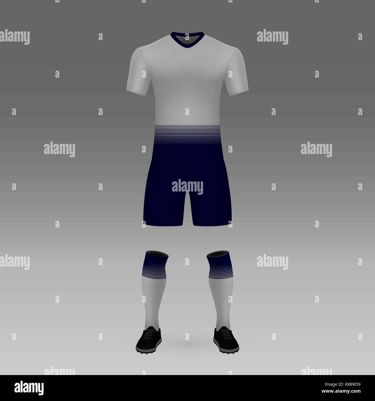 Kit de football de Tottenham, shirt modèle pour l'accueil. Vector illustration Illustration de Vecteur
