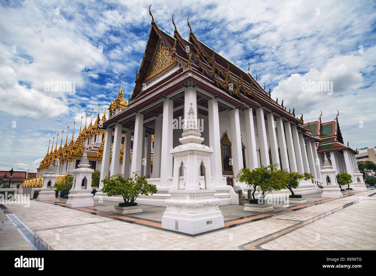 Wat Ratchanatdaram à Bangkok, Thaïlande. Banque D'Images