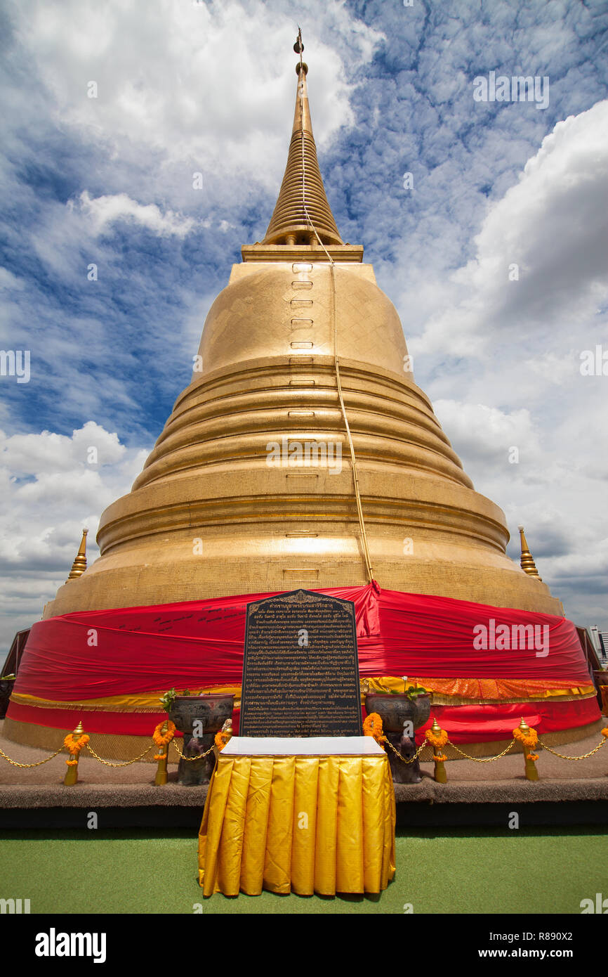 Stupa de la Mont d'or à Bangkok, Thaïlande. Banque D'Images