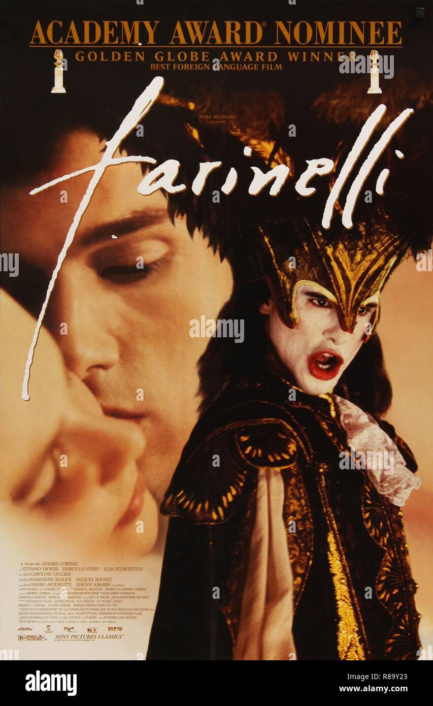 Farinelli Année : 1994 Italie / Belgique / France Réalisateur : Gérard Corbiau Stefano Dionisi Poster (USA) Production Stephan Films Banque D'Images