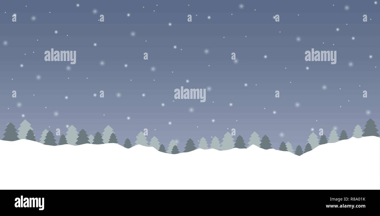 Hiver neige paysage de forêt avec fond illustration vecteur EPS10 Illustration de Vecteur