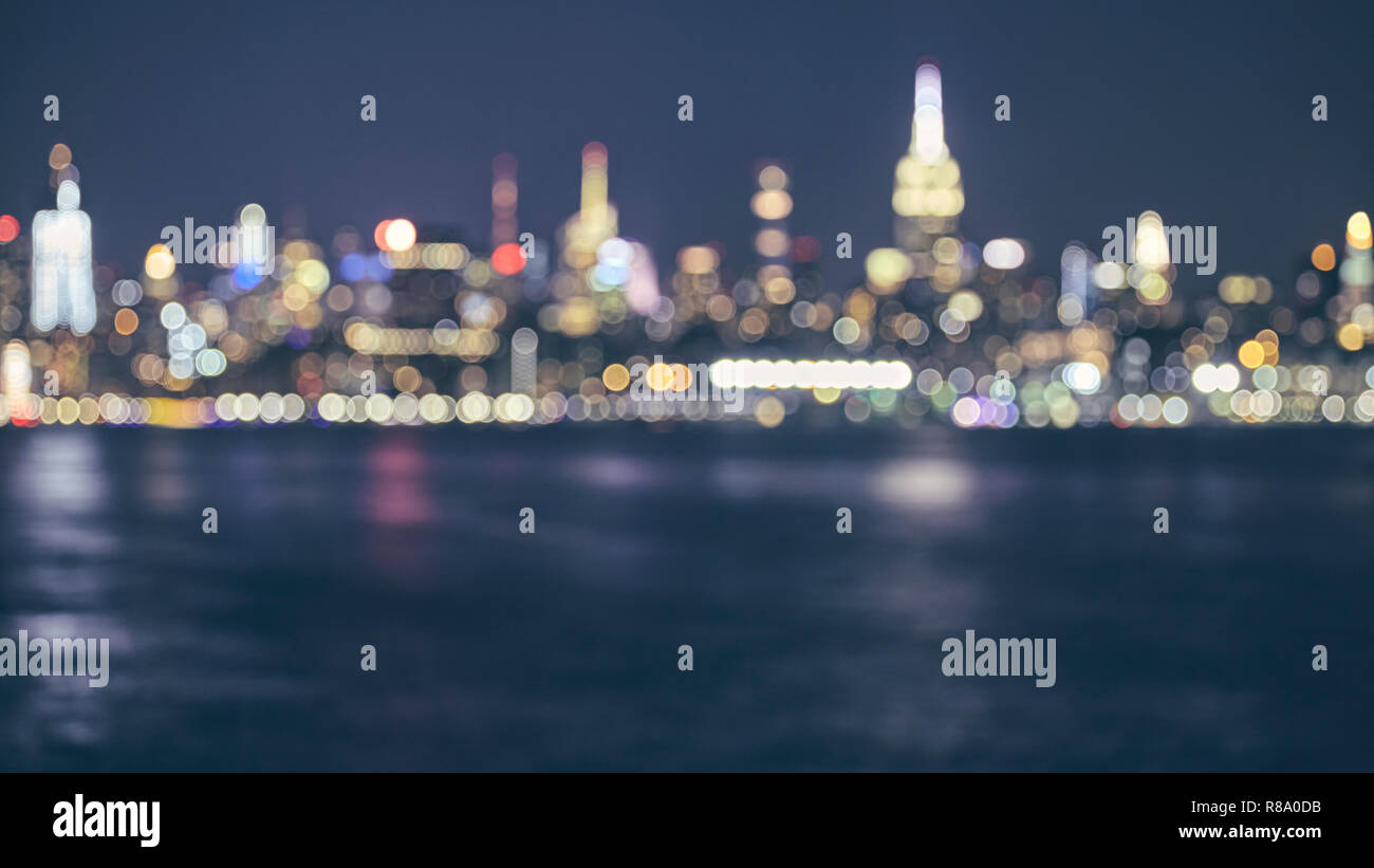 Troubles de New York City skyline, résumé contexte urbain, aux tons de couleur photo, USA. Banque D'Images