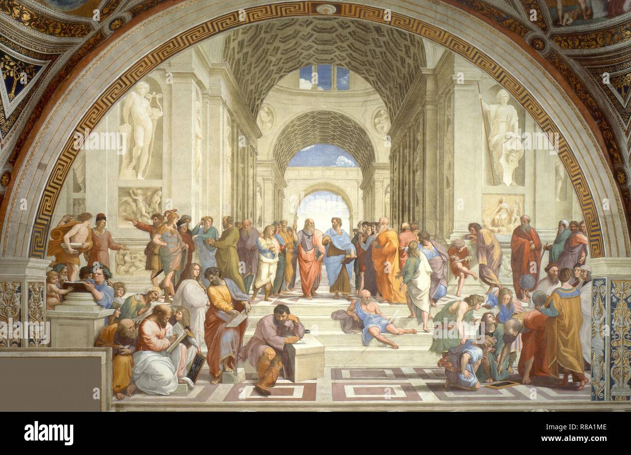 Ecole d'Athènes de Raphaël Banque D'Images